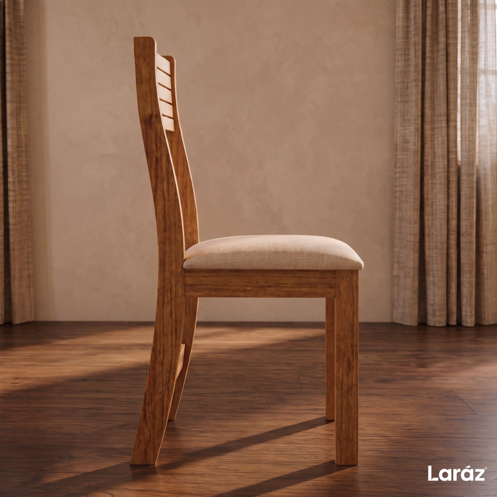 Conjunto Sala de Jantar Mesa Retangular León com 4 Cadeiras Estofadas Nice Laráz Conjunto Sala de Jantar Mesa Retangular León com 4 Cadeiras Estofadas Nice Laráz