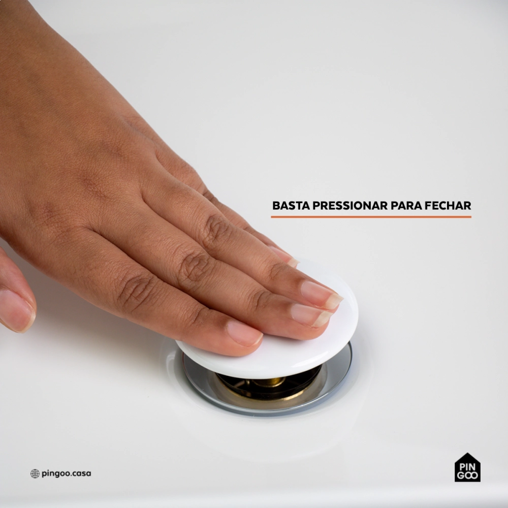 Cuba de Apoio para Banheiro Oval Louça Cerâmica Ambar - Branco