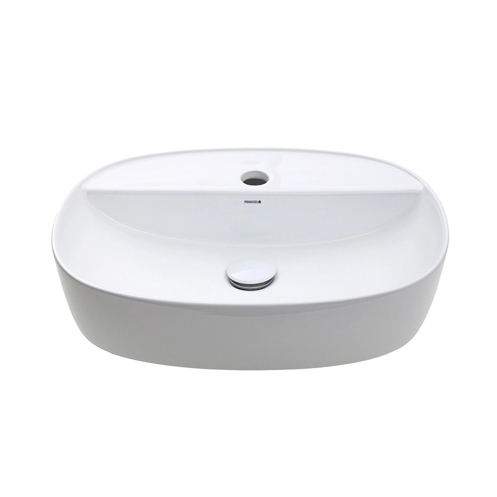 Cuba de Apoio para Banheiro Retangular Louça Cerâmica Cianita - Branco Cuba de Apoio para Banheiro Retangular Louça Cerâmica Cianita - Branco