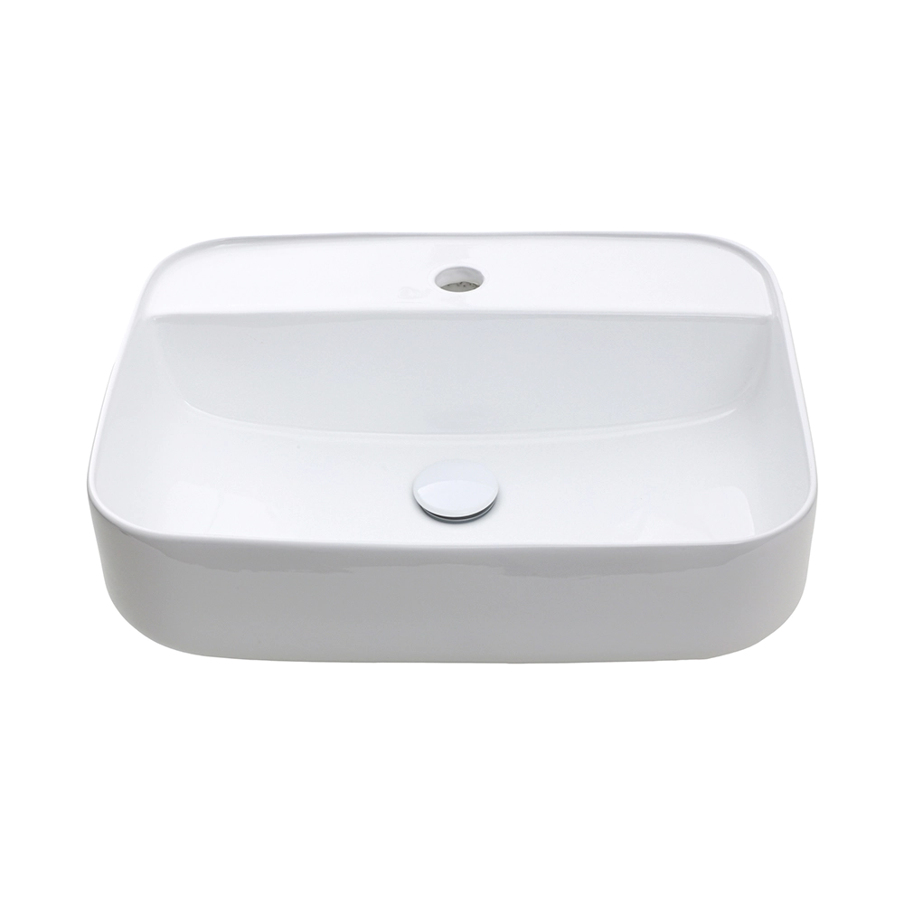 Cuba de Apoio para Banheiro Retangular Louça Cerâmica Clorita Pingoo.casa - Branco