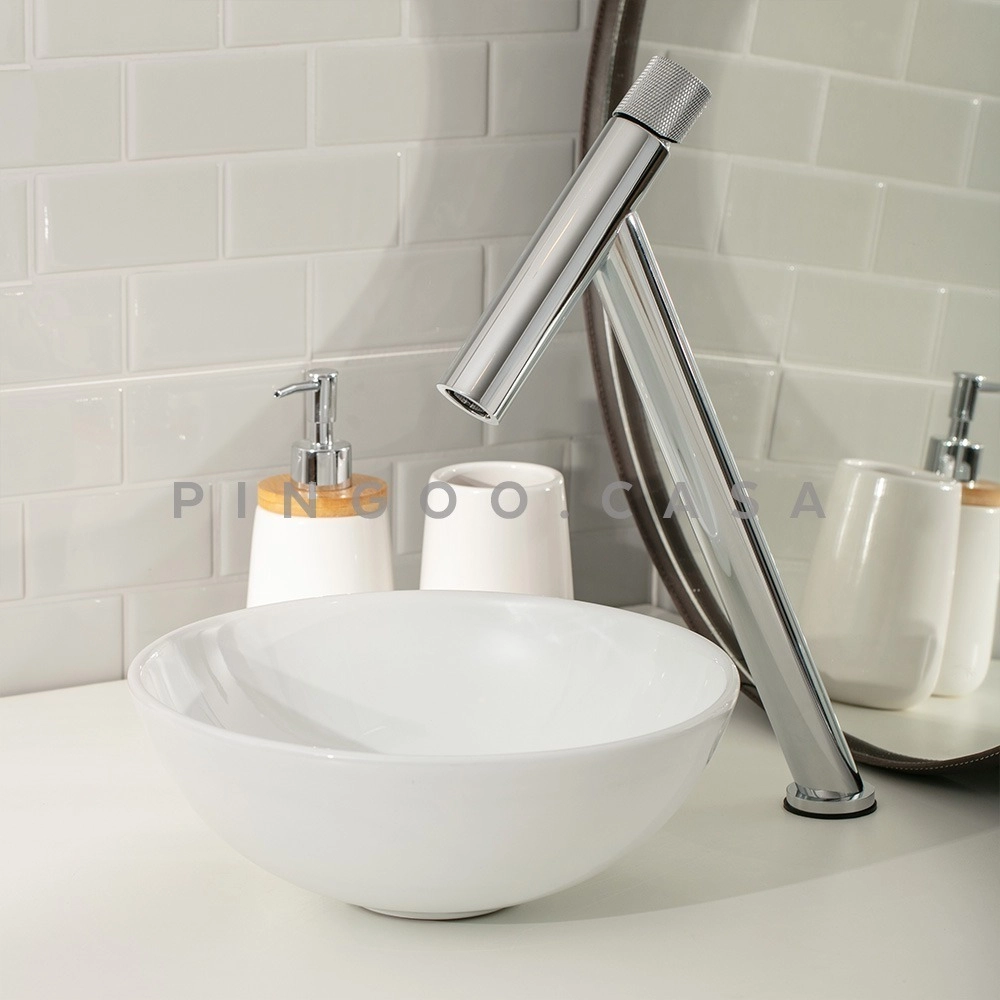 Cuba de Apoio Redonda Slim para Banheiro Louça Cerâmica 28,5cm Calcedônia Branco Cuba de Apoio Redonda Slim para Banheiro Louça Cerâmica 28,5cm Calcedônia Branco