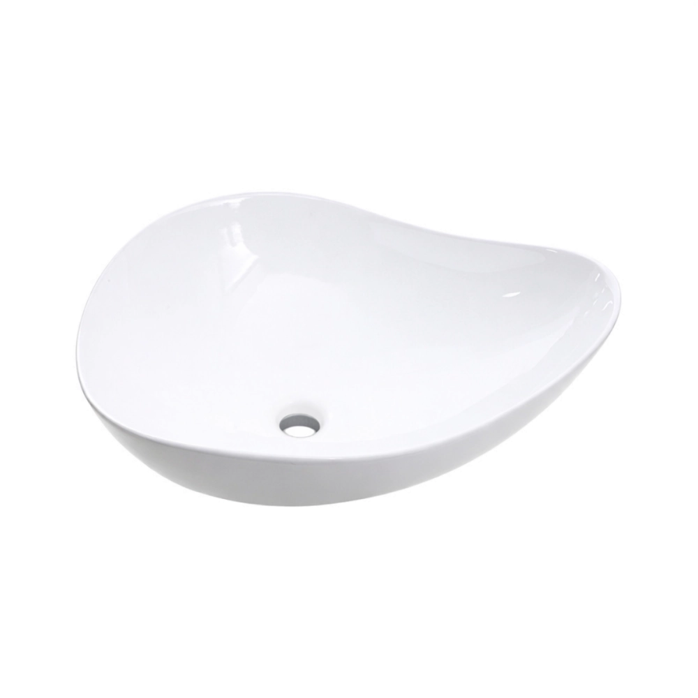 Cuba de Apoio Sem Válvula para Banheiro Oval Louça Cerâmica Ambar - Branco Cuba de Apoio Sem Válvula para Banheiro Oval Louça Cerâmica Ambar - Branco