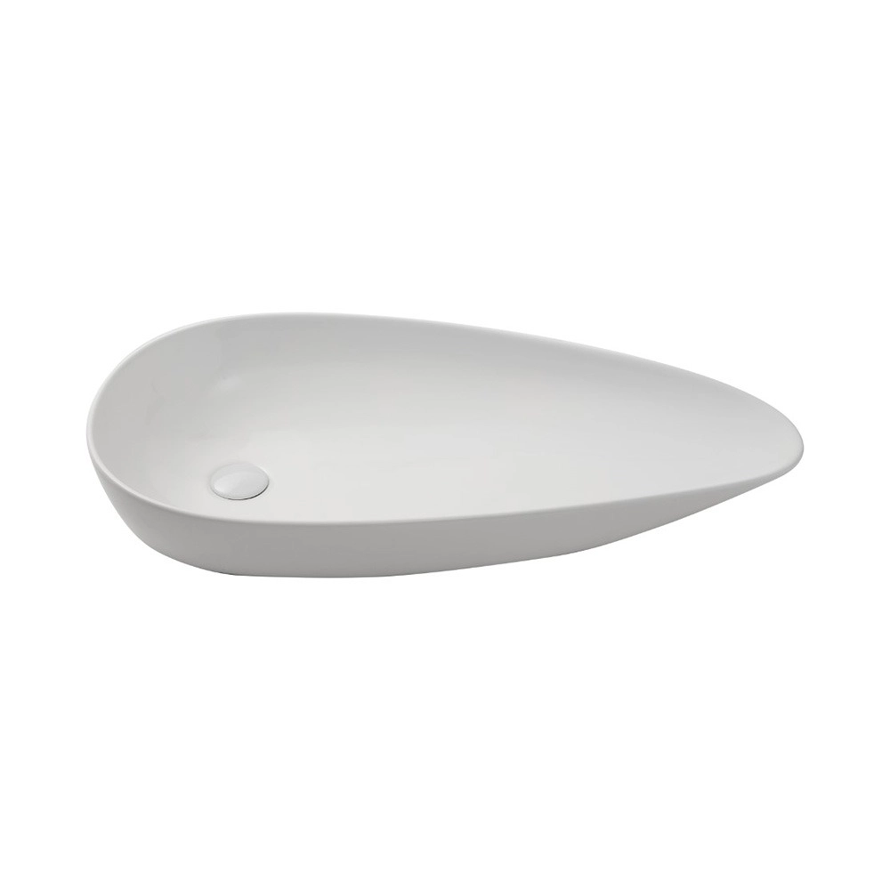 Cuba de Apoio Slim para Banheiro Louça Cerâmica 76,5x42,5cm Gota Branco Cuba de Apoio Slim para Banheiro Louça Cerâmica 76,5x42,5cm Gota Branco