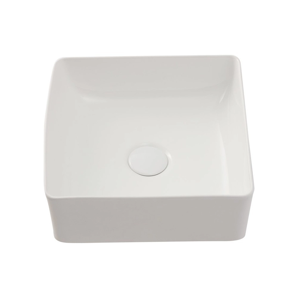 Cuba de Apoio Slim Quadrada para Banheiro Louça Cerâmica 31,5x31cm Crisoprásio Branco Cuba de Apoio Slim Quadrada para Banheiro Louça Cerâmica 31,5x31cm Crisoprásio Branco