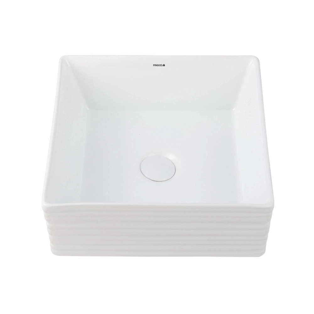 Cuba de Apoio Slim Quadrada para Banheiro Louça Cerâmica 38x37,5cm Larimar Branco Cuba de Apoio Slim Quadrada para Banheiro Louça Cerâmica 38x37,5cm Larimar Branco