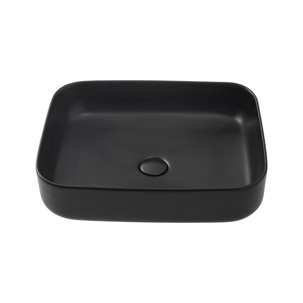 Cuba de Apoio Slim Retangular para Banheiro Louça Cerâmica 50,5x39,5cm Fluorita Preto Fosco Cuba de Apoio Slim Retangular para Banheiro Louça Cerâmica 50,5x39,5cm Fluorita Preto Fosco
