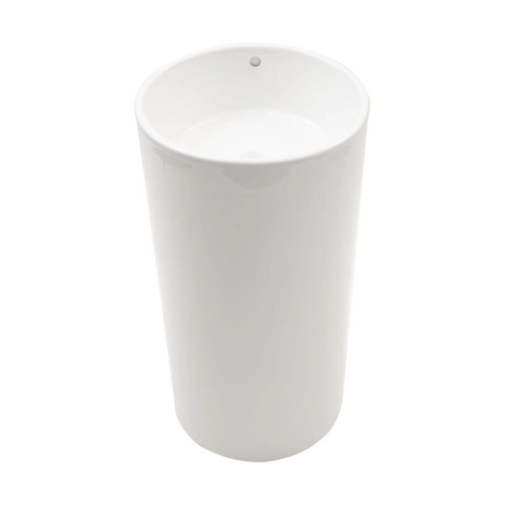 Cuba de Piso sem válvula para Banheiro Cerâmica 45x45cm Espinélio Pingoo.casa - Branco