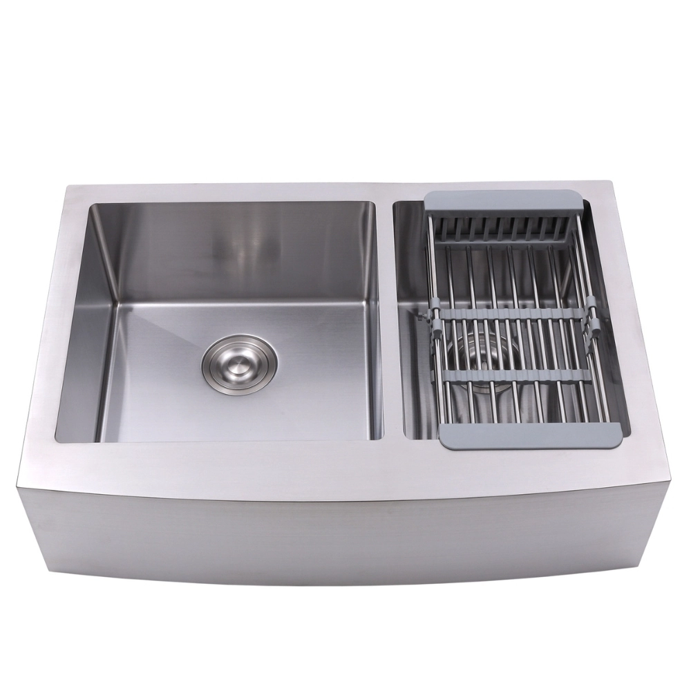 Cuba Dupla Gourmet para Cozinha Aço Inox 304 79x53cm Kiriri Farm Pequena Prata
