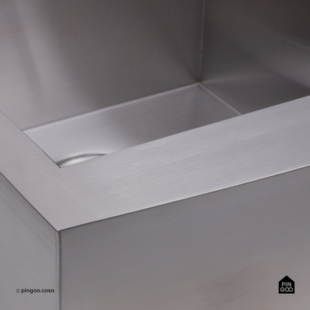 Cuba Dupla Gourmet para Cozinha Aço Inox 304 91x53cm Kiriri Farm Grande Prata