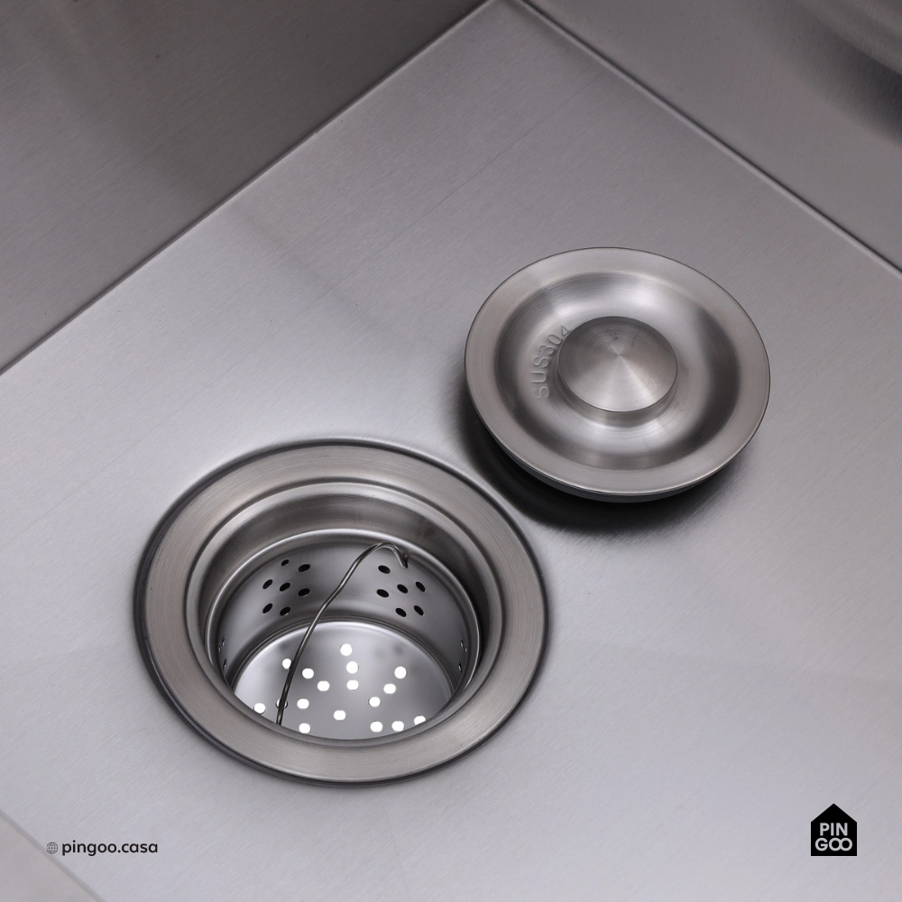Cuba Dupla Gourmet para Cozinha Aço Inox 304 91x53cm Kiriri Farm Grande Prata