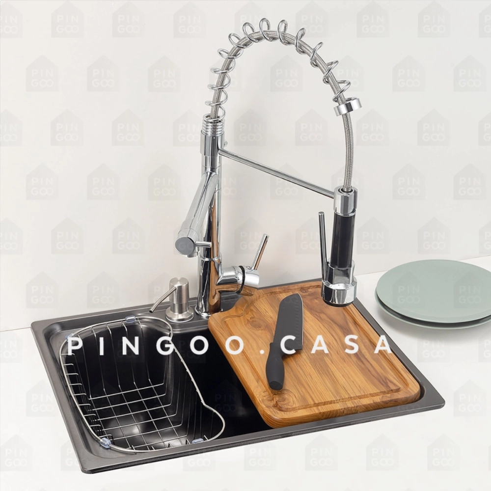Cuba Gourmet para Cozinha Aço Inox 201 50x40cm Nawa Preto