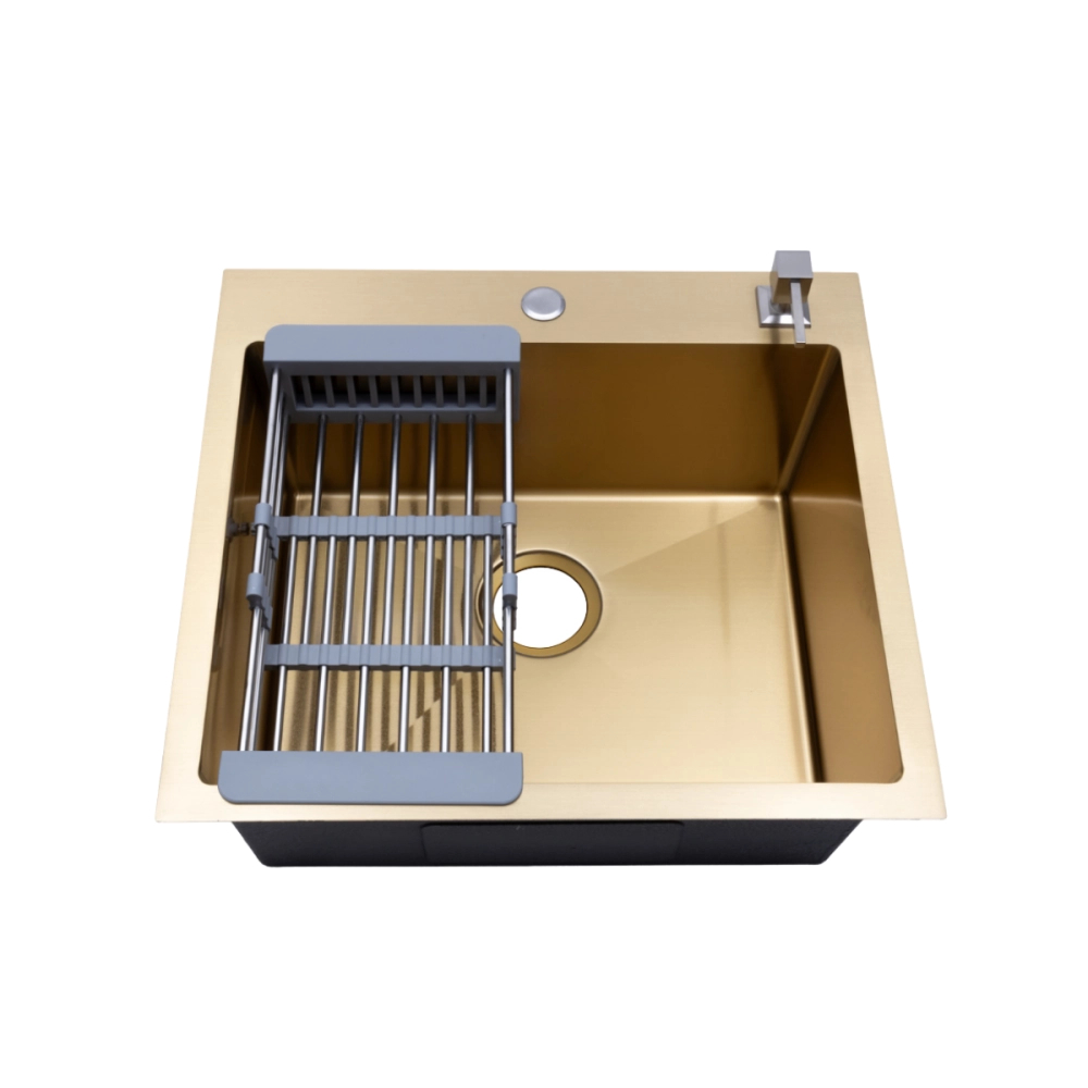 Cuba Gourmet para Cozinha Aço Inox 304 55x51cm Corubos Dourado