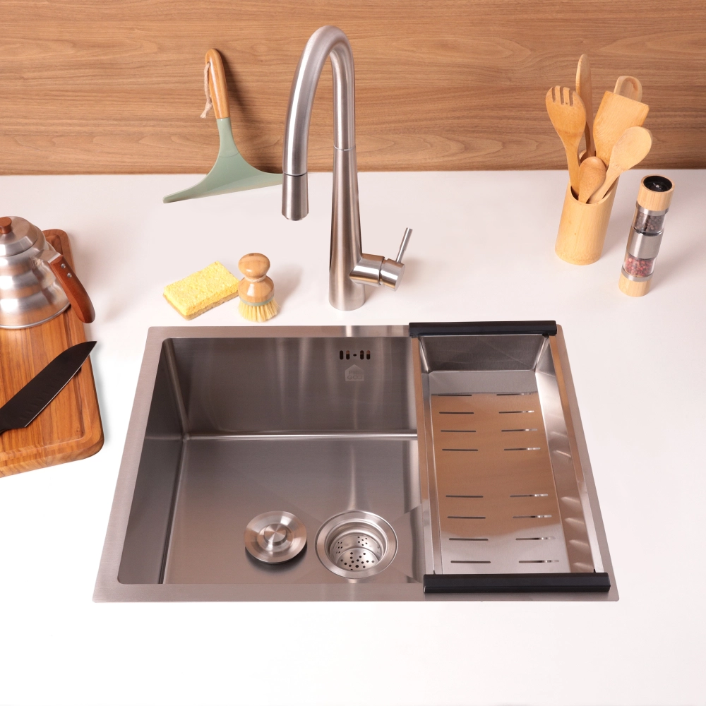 Cuba Gourmet para Cozinha Aço Inox 304 58x45cm Terena Prata