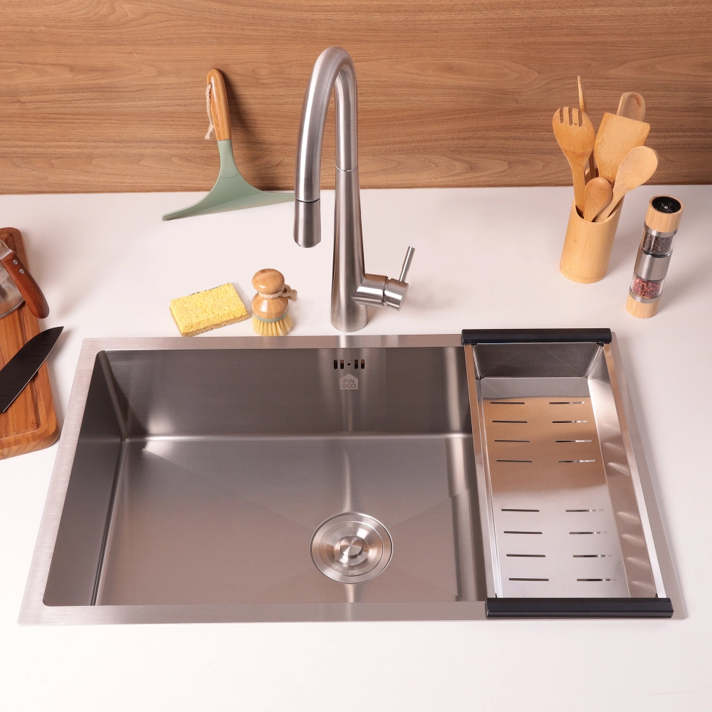 Cuba Gourmet para Cozinha Aço Inox 304 74x44cm Terena Prata