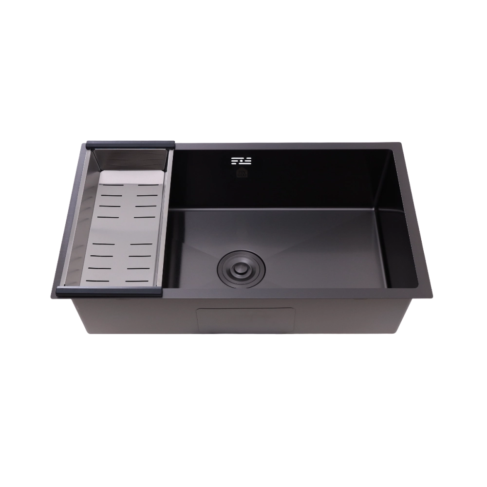 Cuba Gourmet para Cozinha Aço Inox 304 74x44cm Terena Preto