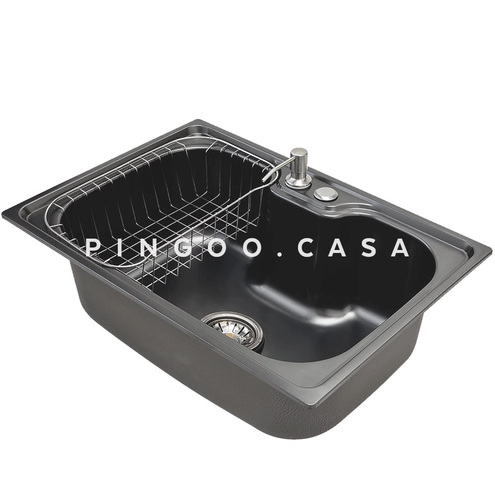 Cuba Gourmet para Cozinha Aço Inox 60x42cm Carajás Preto