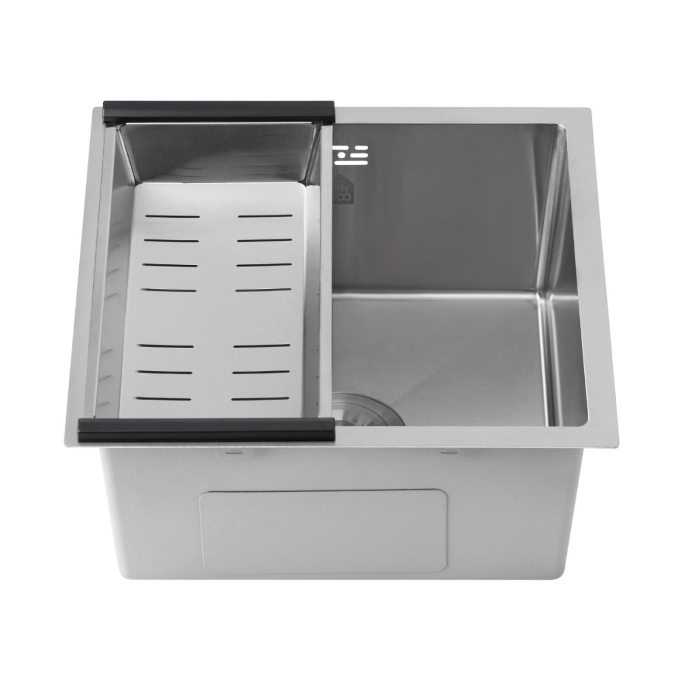 Cuba Gourmet para Cozinha Aço Inox 304 44x44cm Terena Prata