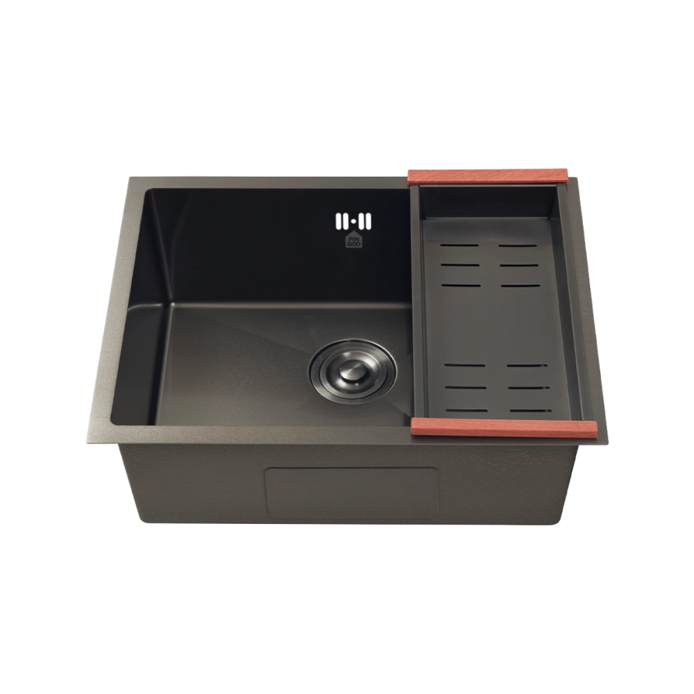 Cuba Gourmet para Cozinha Aço Inox 304 58x45cm Terena Preto