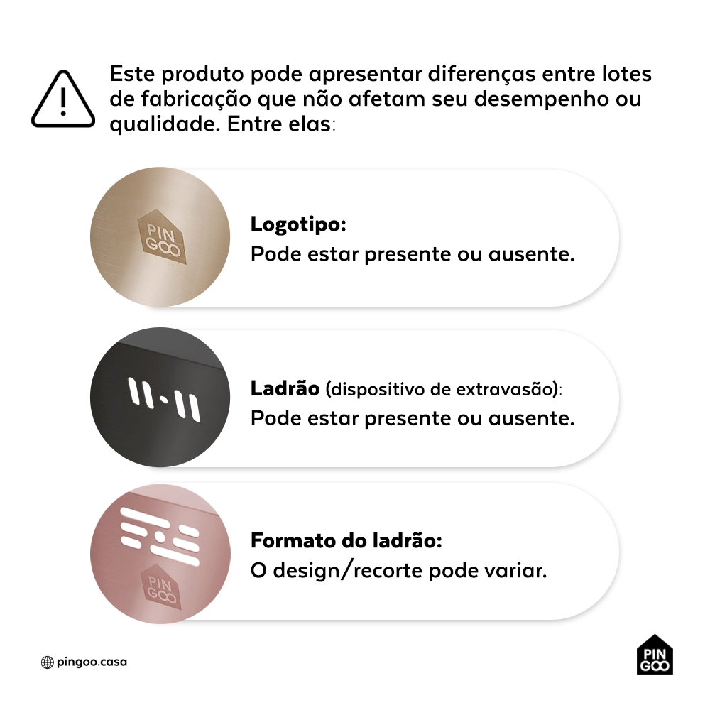 Cuba Gourmet para Cozinha Aço Inox 304 58x45cm Terena Preto