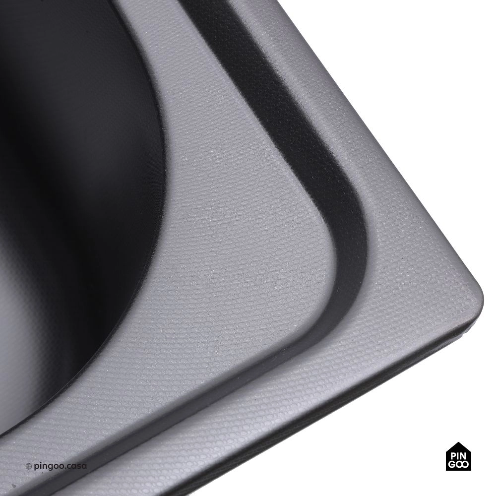 Cuba Gourmet para Cozinha com Acessórios Aço Inox 201 Texturizado 42x60cm Preto Carajás