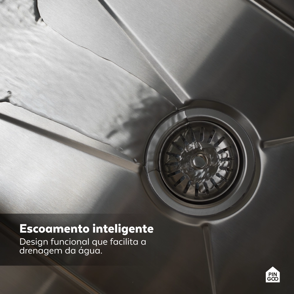 Cuba Gourmet para Cozinha com Acessórios Workstation e Torneira Maranguá Pingoo.casa - Prata