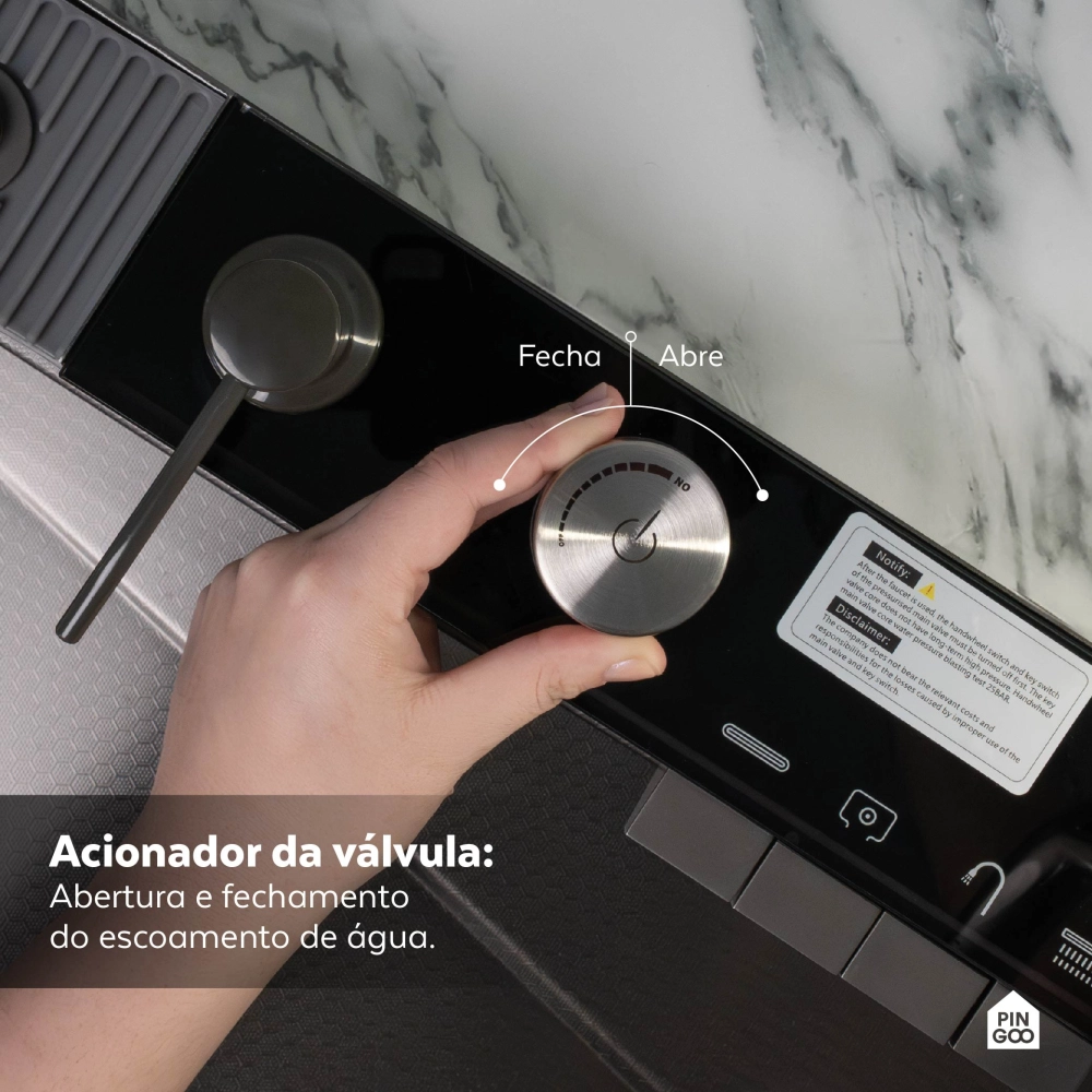 Cuba Gourmet para Cozinha com Acessórios Workstation e Torneira Maué Pingoo.casa - Preto