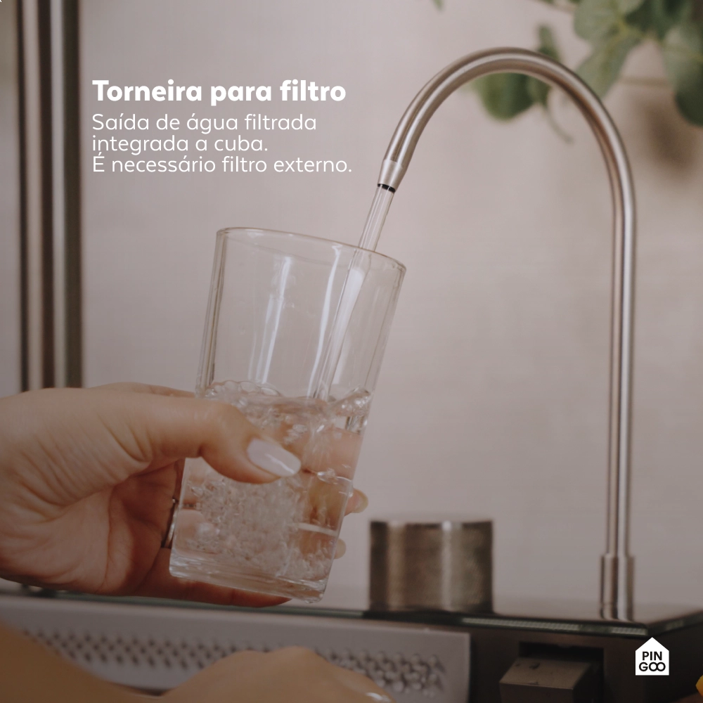 Cuba Gourmet para Cozinha com Acessórios Workstation e Torneira Maué Pingoo.casa - Preto
