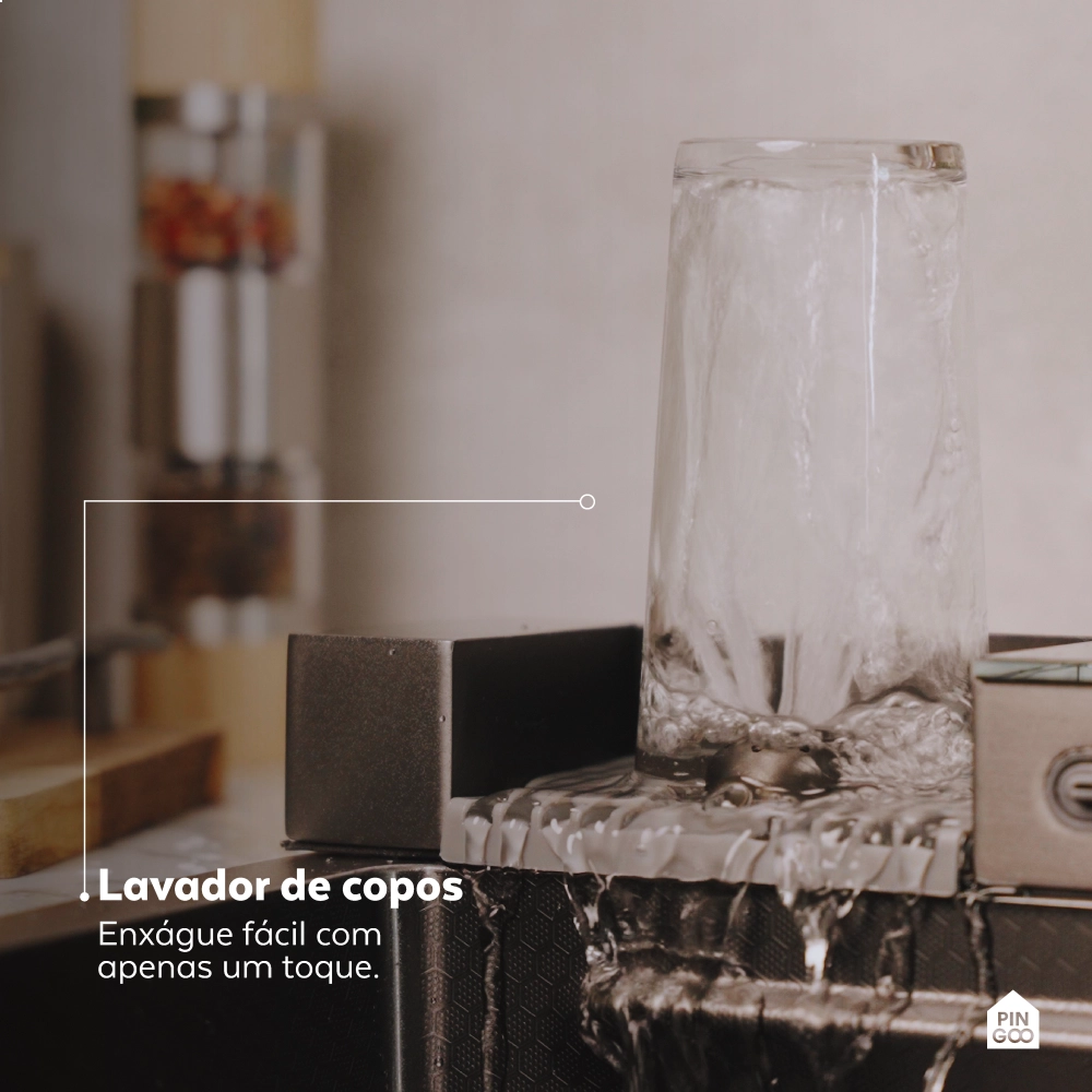 Cuba Gourmet para Cozinha com Acessórios Workstation e Torneira Maué Pingoo.casa - Preto
