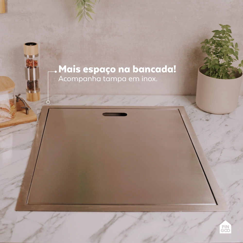 Cuba Gourmet para Cozinha com Acessórios Workstation Parakanã Pingoo.casa - Prata