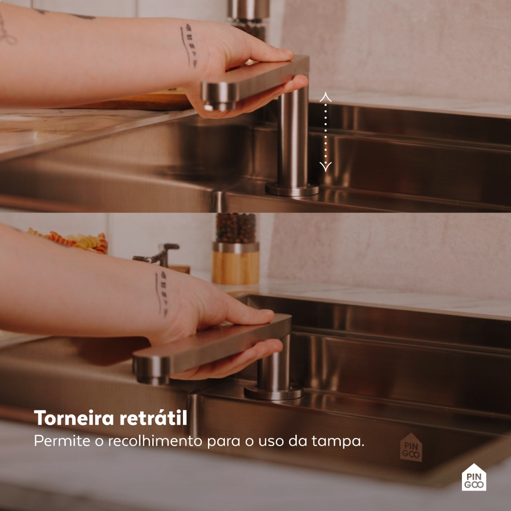 Cuba Gourmet para Cozinha com Acessórios Workstation Parakanã Pingoo.casa - Prata