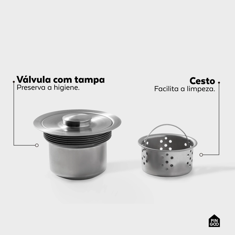 Cuba Gourmet para Cozinha com Acessórios Workstation Parakanã Pingoo.casa - Prata