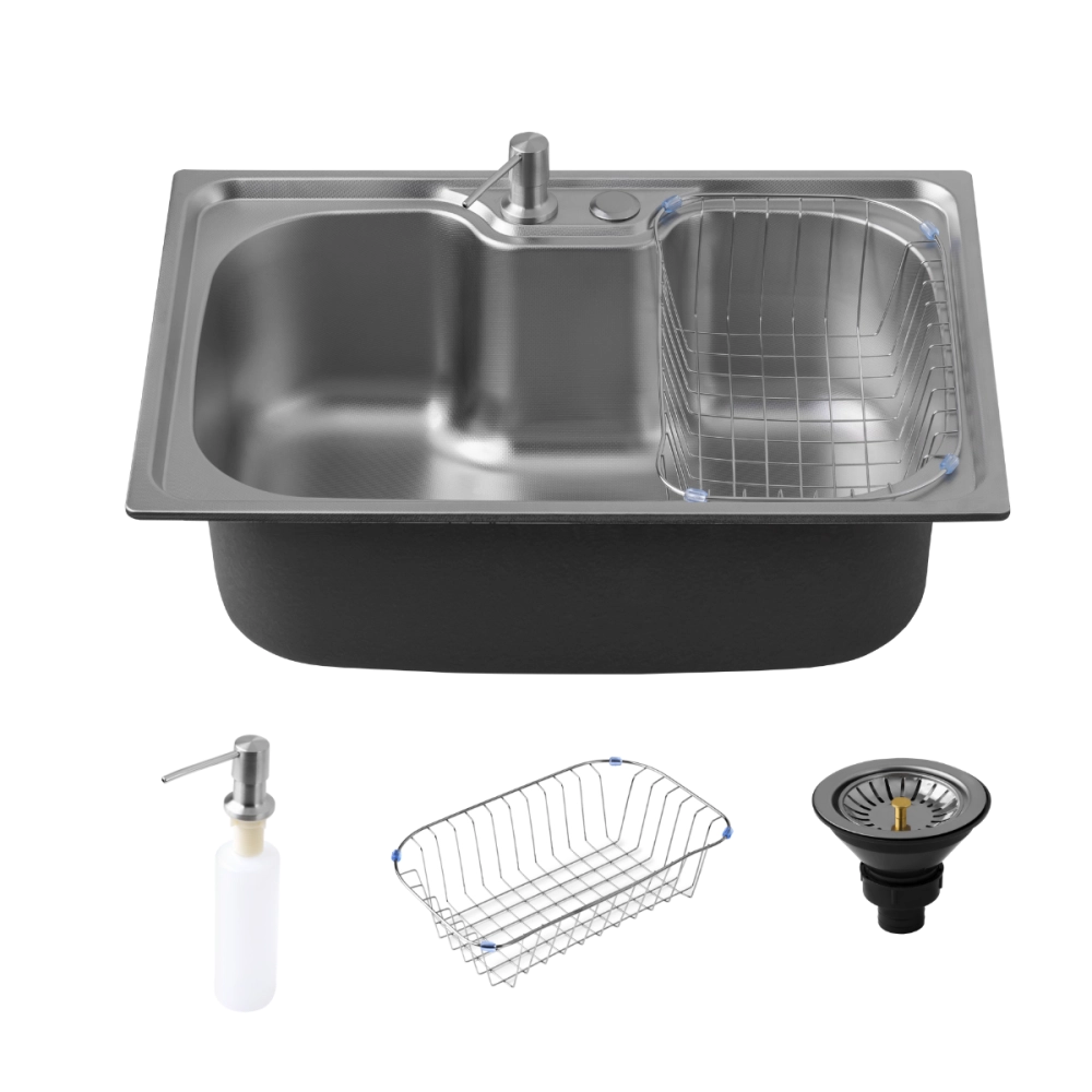 Cuba Gourmet para Cozinha com Acessórios Aço Inox 201 Texturizado 42x60cm Prata Carajás