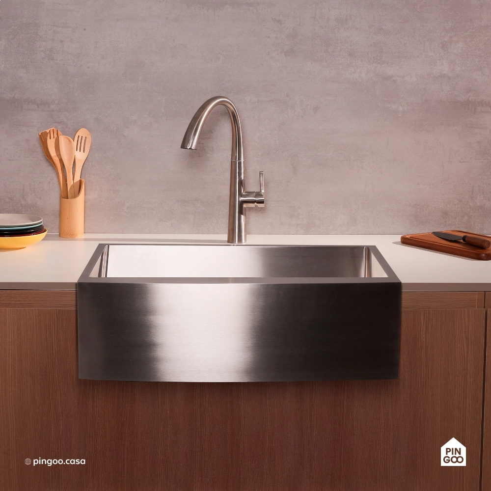 Cuba para Cozinha Gourmet Aço Inox 304 76x53cm Kaimbé Farm Prata
