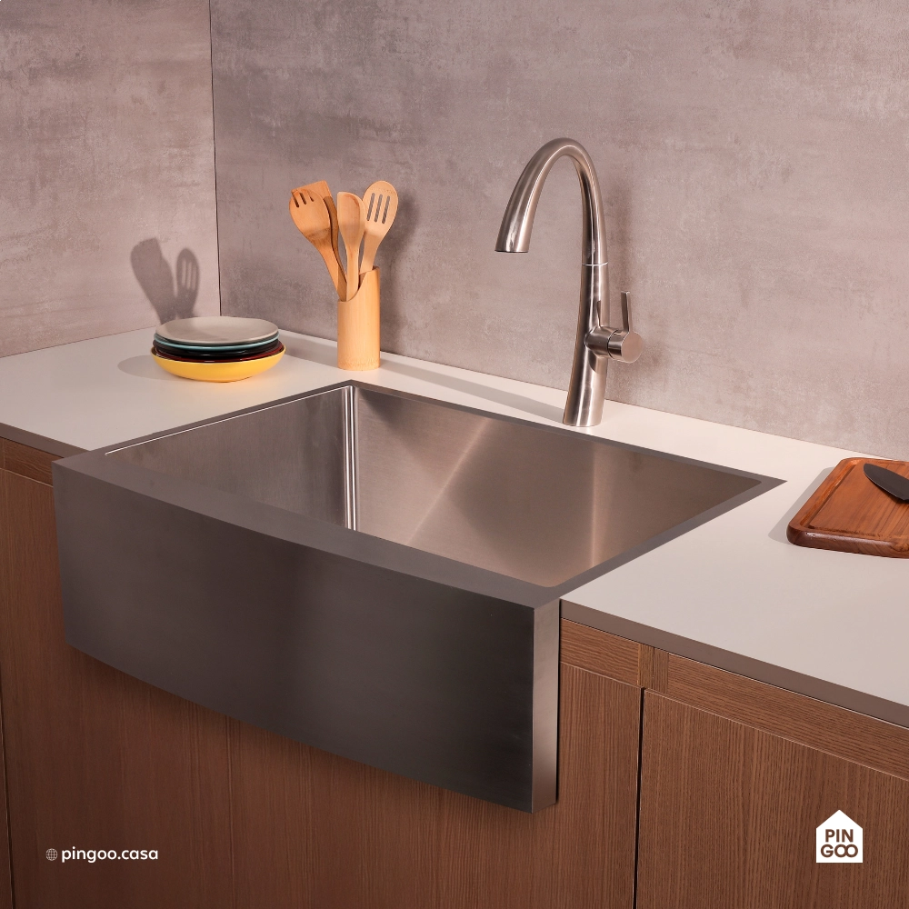 Cuba para Cozinha Gourmet Aço Inox 304 76x53cm Kaimbé Farm Prata