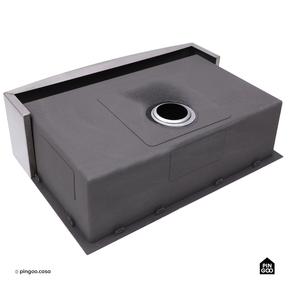 Cuba para Cozinha Gourmet Aço Inox 304 76x53cm Kaimbé Farm Prata