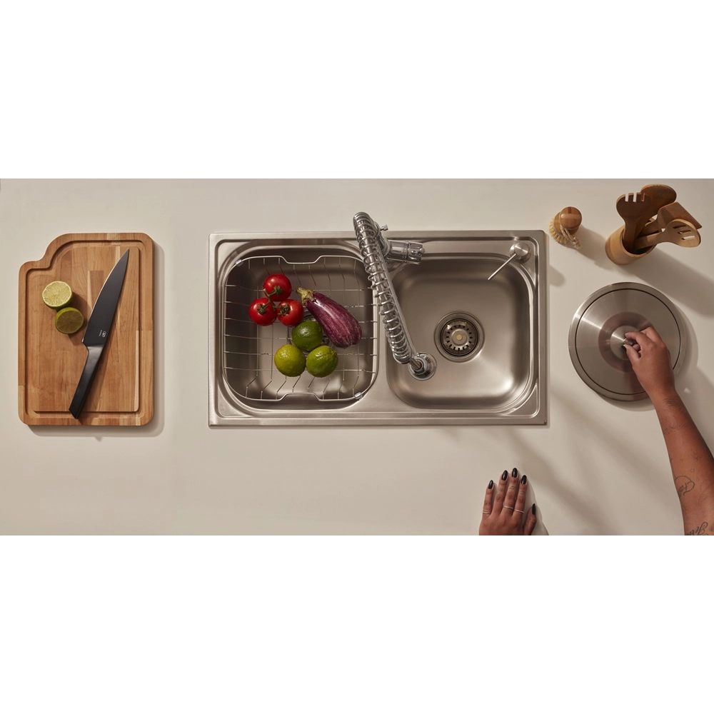 Cuba Dupla Gourmet para Cozinha Aço Inox 201 68x39cm Ticunas Prata