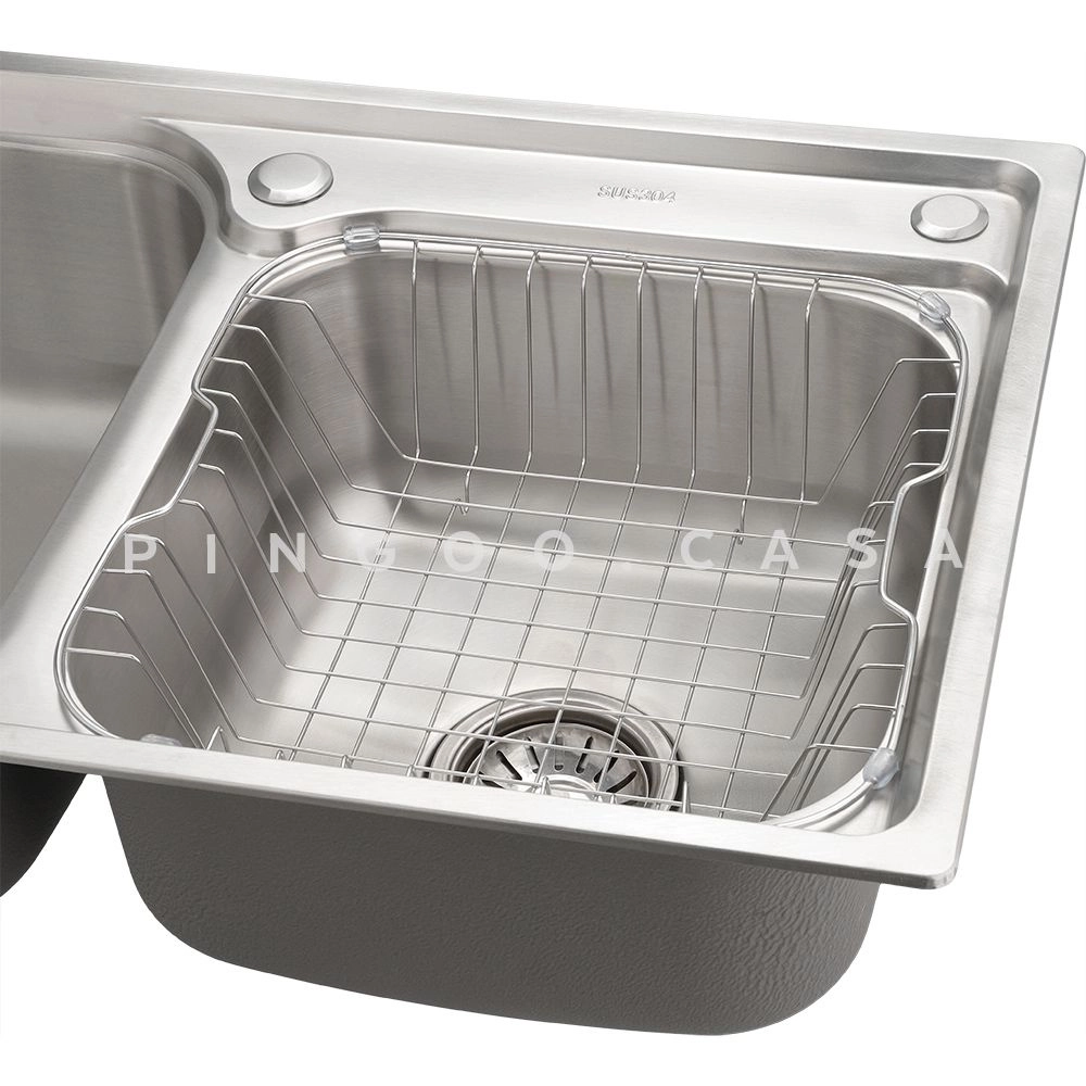 Cuba para cozinha gourmet pia Dupla aço inox com acessórios Potiguara com Lixeira pingoo.casa Cuba para cozinha gourmet pia Dupla aço inox com acessórios Potiguara com Lixeira pingoo.casa
