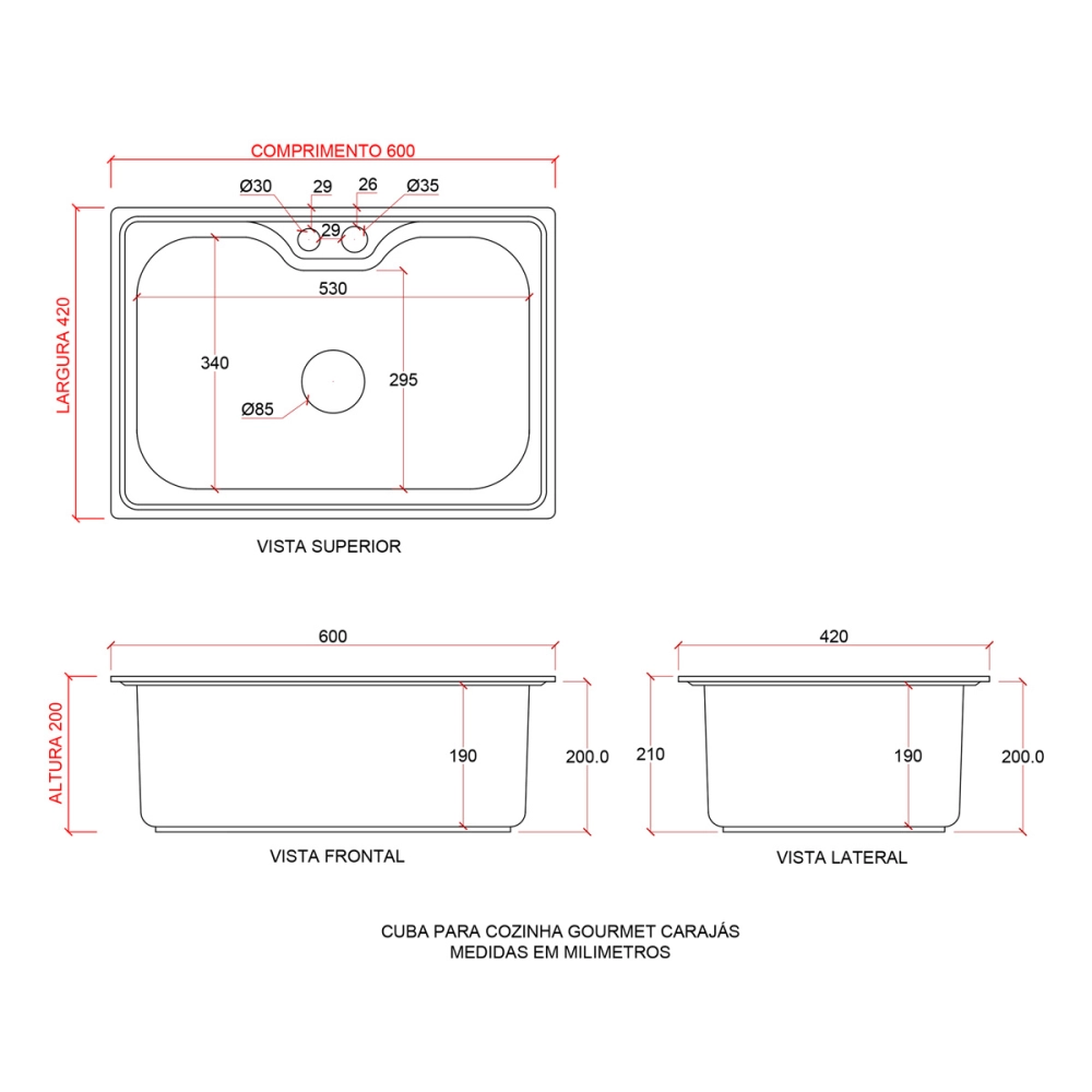 Cuba para Cozinha Pia Inox com Lixeira e Acessórios Carajás e Torneira para Cozinha Gourmet Misturador Monocomando Munim Prata