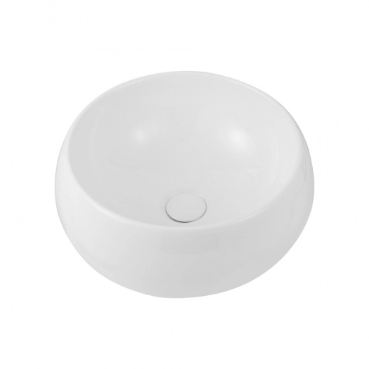Cuba de Apoio Redonda para Banheiro Louça Cerâmica 41cm Morganita Branco