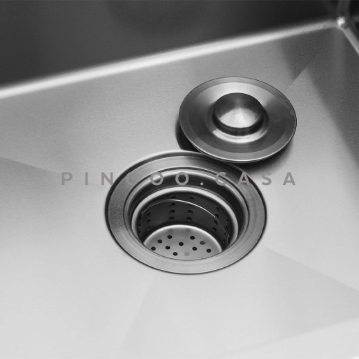 Cuba Dupla Gourmet para Cozinha Aço Inox 304 86x44cm Tukano Preto