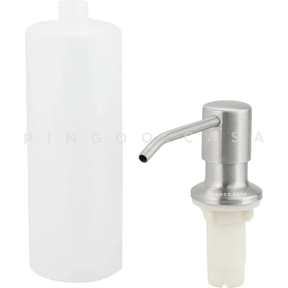 Dosador de Detergente 300ml Aço Inox 304 Pingoo.casa - Prata Dosador de Detergente 300ml Aço Inox 304 Pingoo.casa - Prata