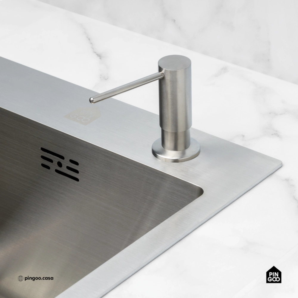 Dosador de Detergente Capiá 500ml Aço Inox 304 Pingoo.casa - Prata Dosador de Detergente Capiá 500ml Aço Inox 304 Pingoo.casa - Prata