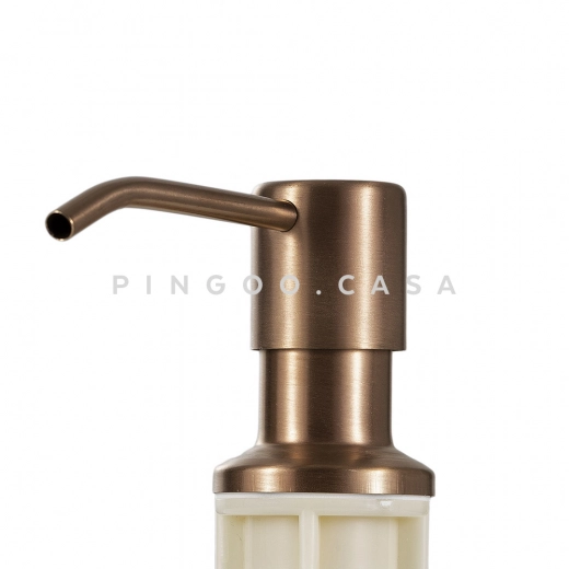 Dosador de detergente 300ml Aço Inox 304 Dourado Rose Escovado