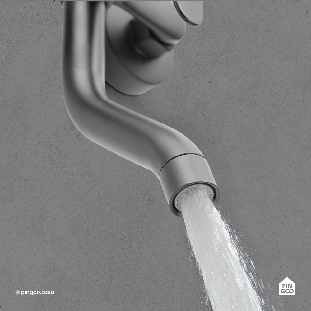 Ducha Chuveiro Modular de Parede Redondo Iaco Pingoo.casa - Preto
