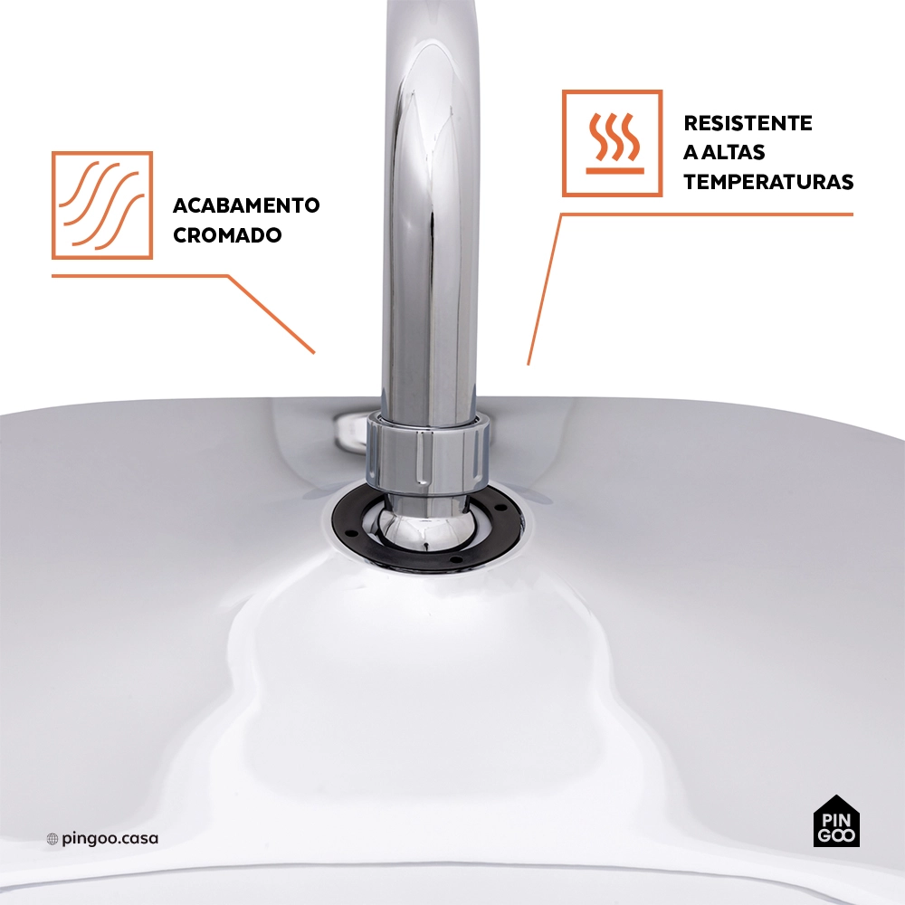 Ducha chuveiro oval de parede Muriaé - Prata