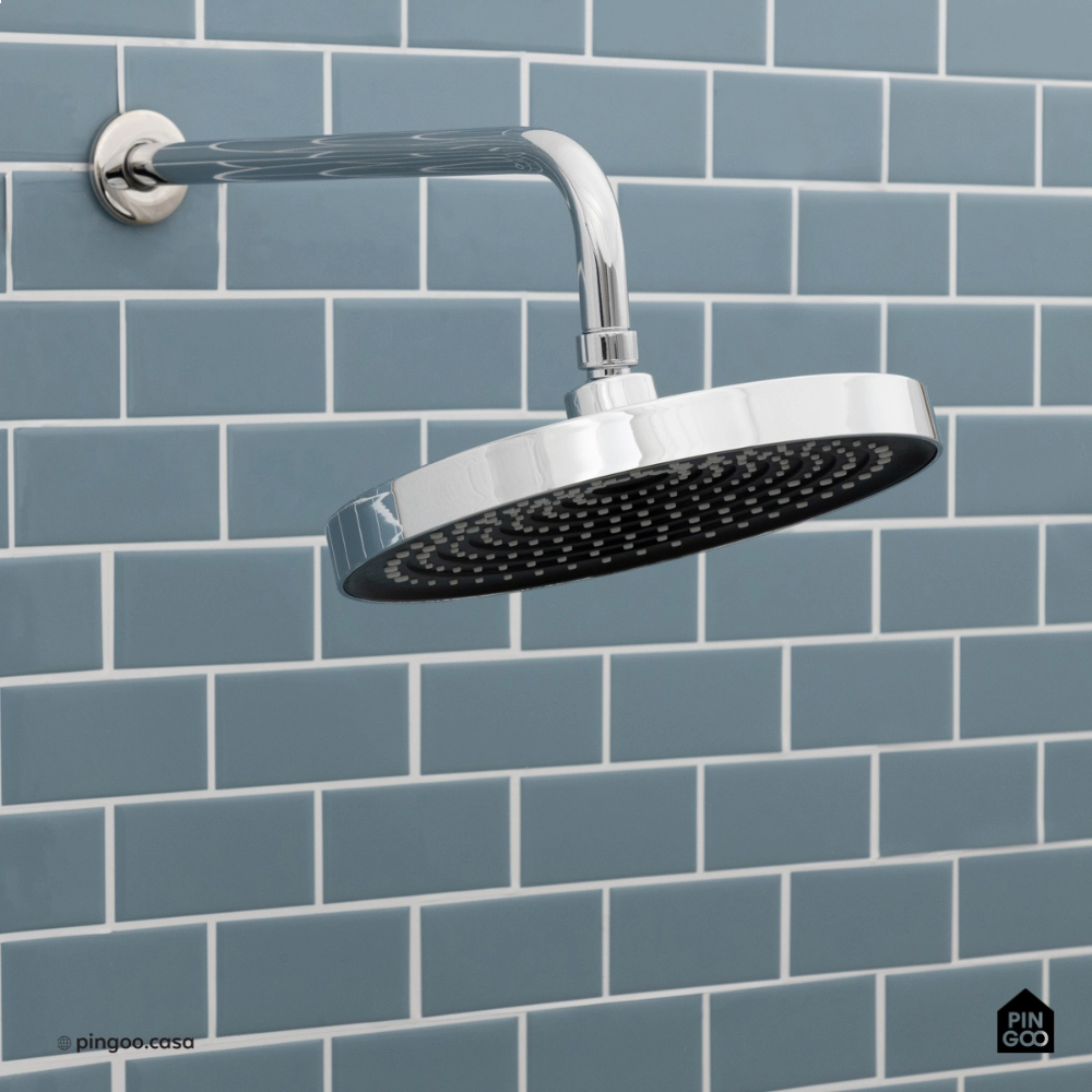 Ducha Chuveiro Redondo de Parede Paracatu Pingoo.casa - Prata