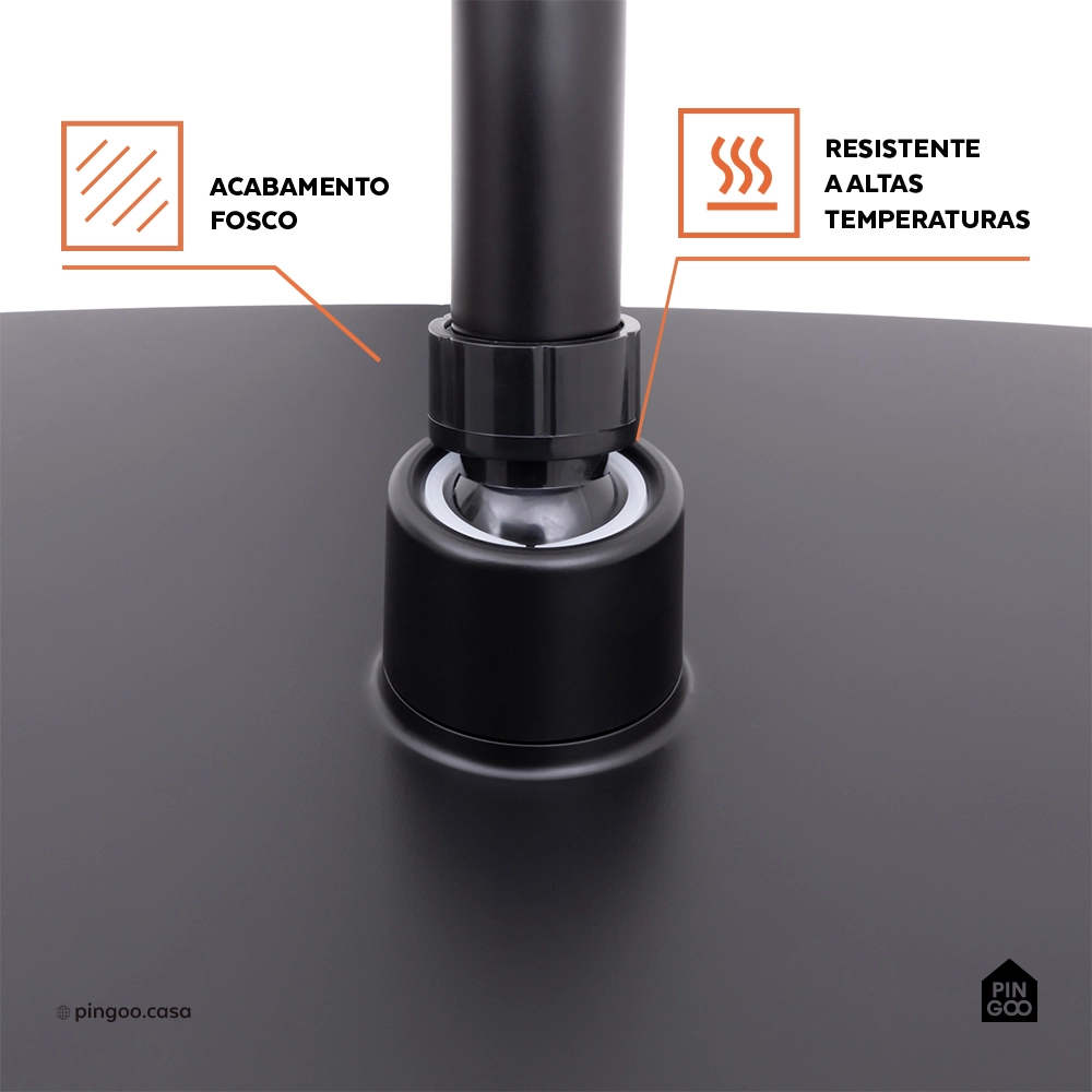 Ducha chuveiro retangular de parede Amapari - Preto