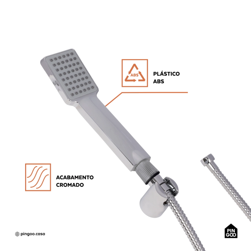 Ducha Manual Jaci Pingoo.casa - Prata