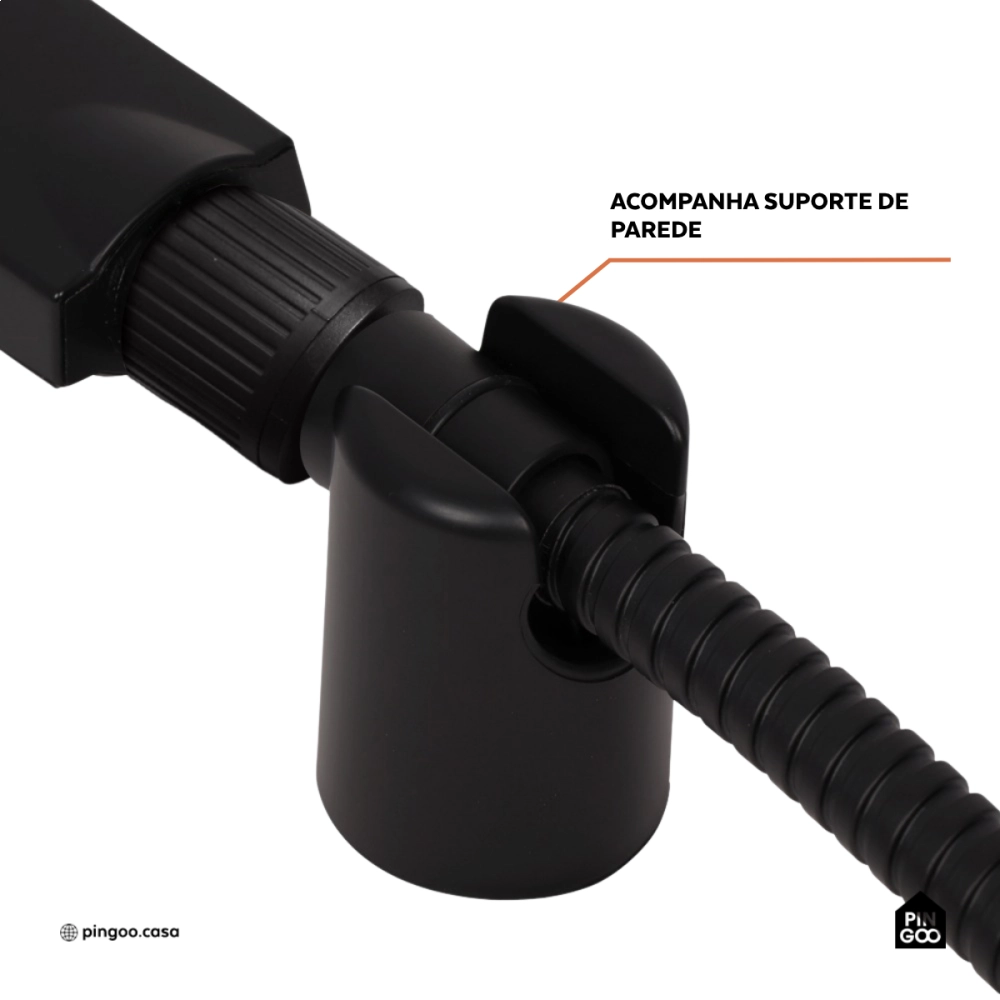 Ducha Manual Jaci Pingoo.casa - Preto
