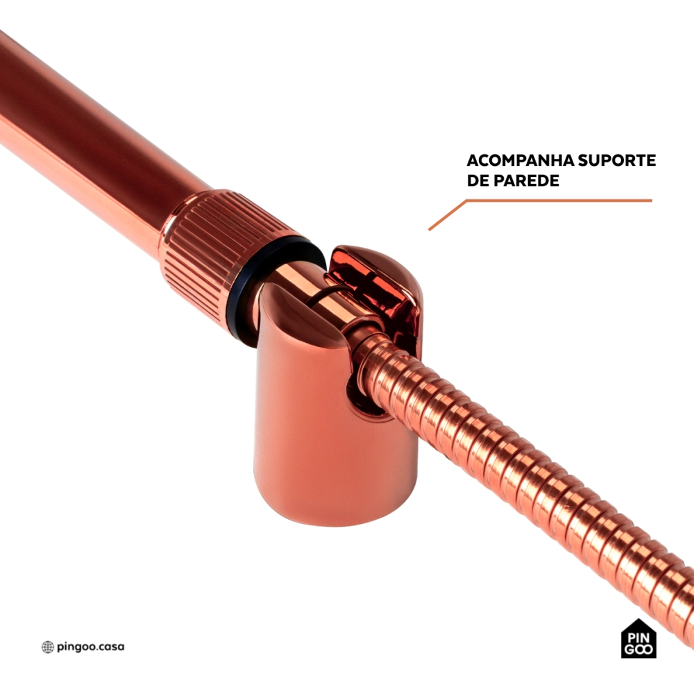 Ducha Manual Piraju Pingoo.casa - Dourado Rose